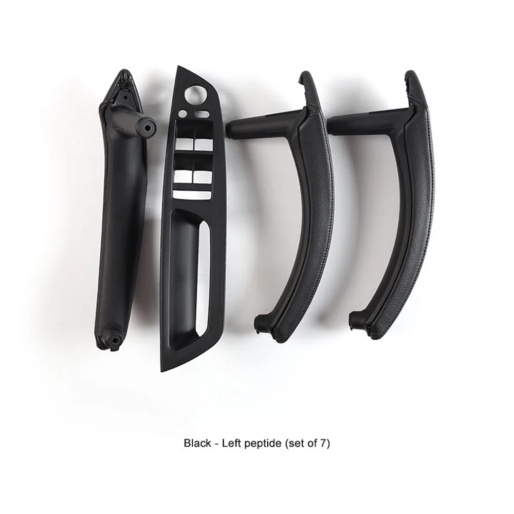 LHD RHD Car Upgraded Interior Door Handle with Leather Cover Assembly Full Set for BMW X5 X6 E70 E71 E72 2007-2014