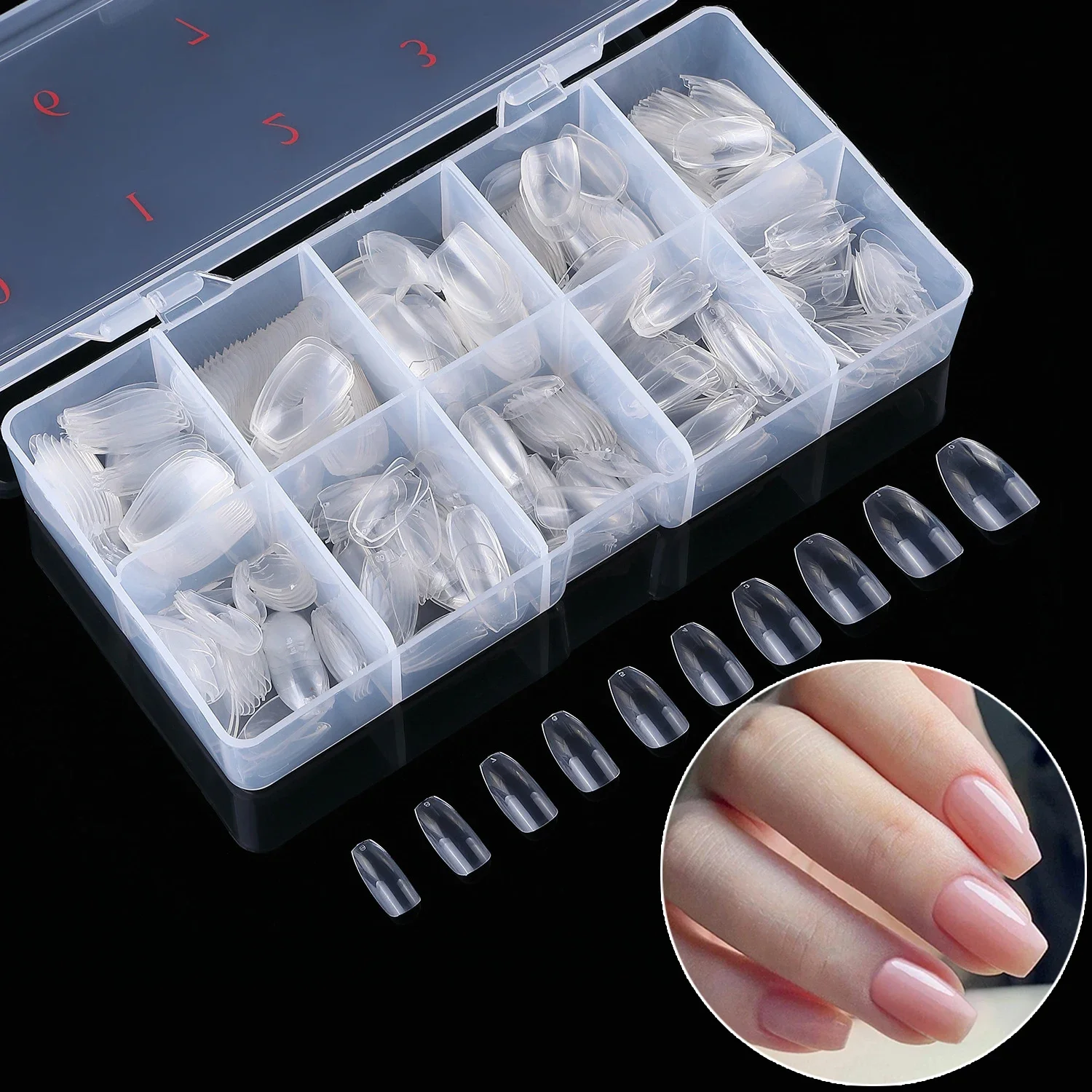 10 Grids Adjustable Compartment Storage Box Storing Jewelry Beads Pills Nail Art Tips plastic Jewelry Rhinestone Storage Case