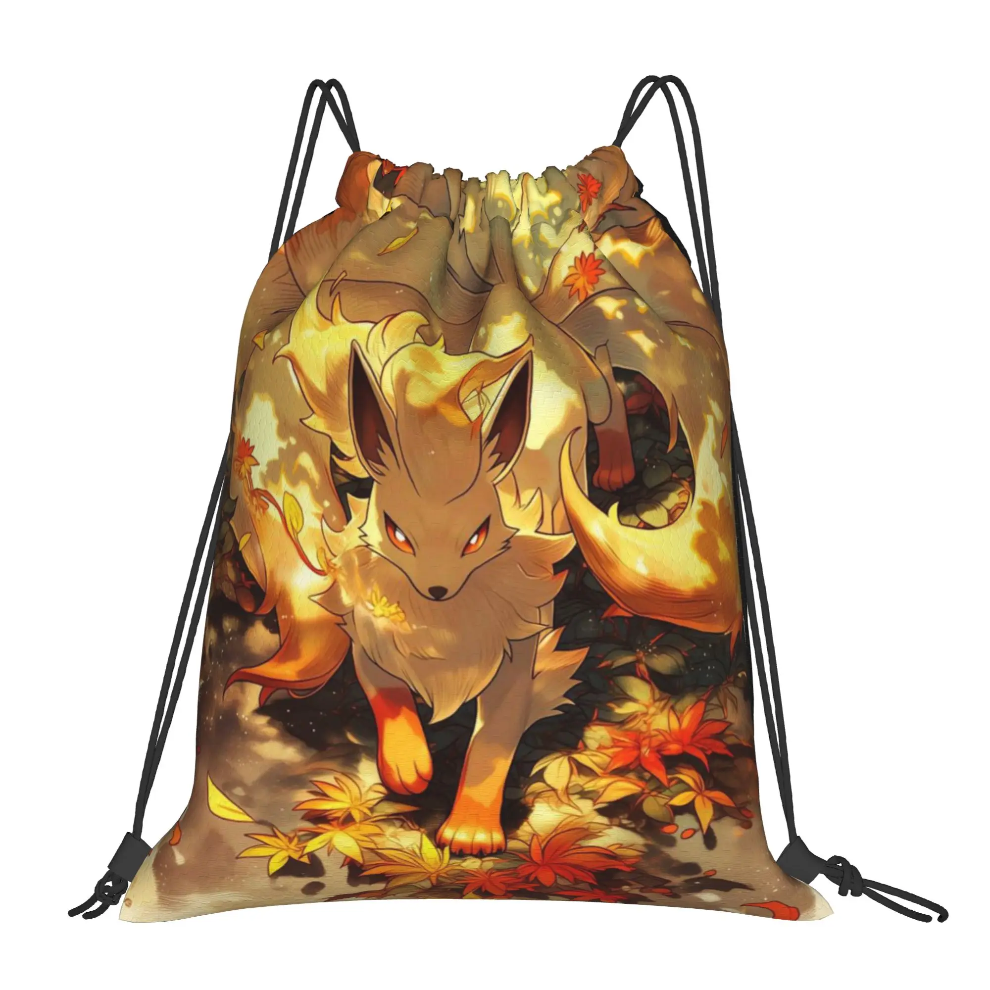 For travel Pouch pokemon  Kawaii Drawstring Bags Sports Shoe Clothes Storage Multi-function Teen Portable Rucksack