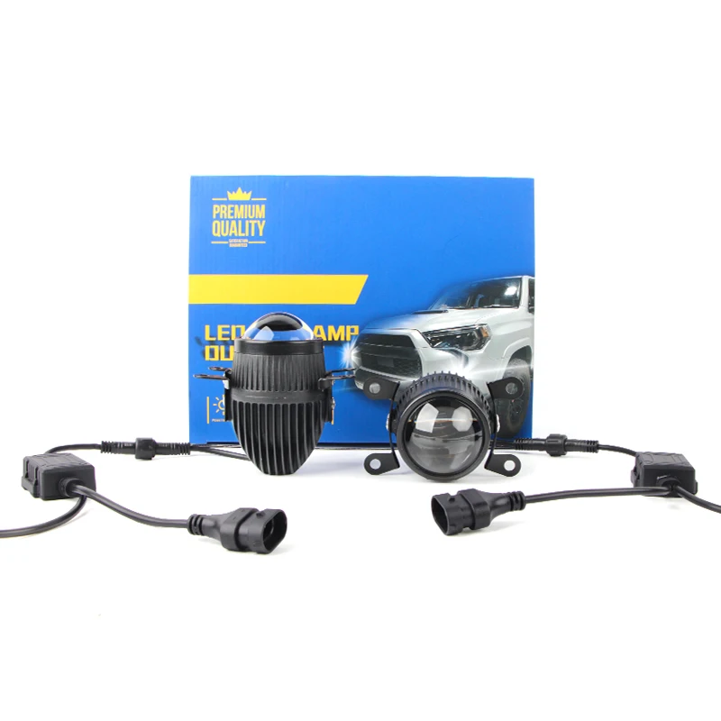 

Car Led lights Mini projector lens 2-inch fog light White 80W Super Bright Led headlights lens High low beam foglight
