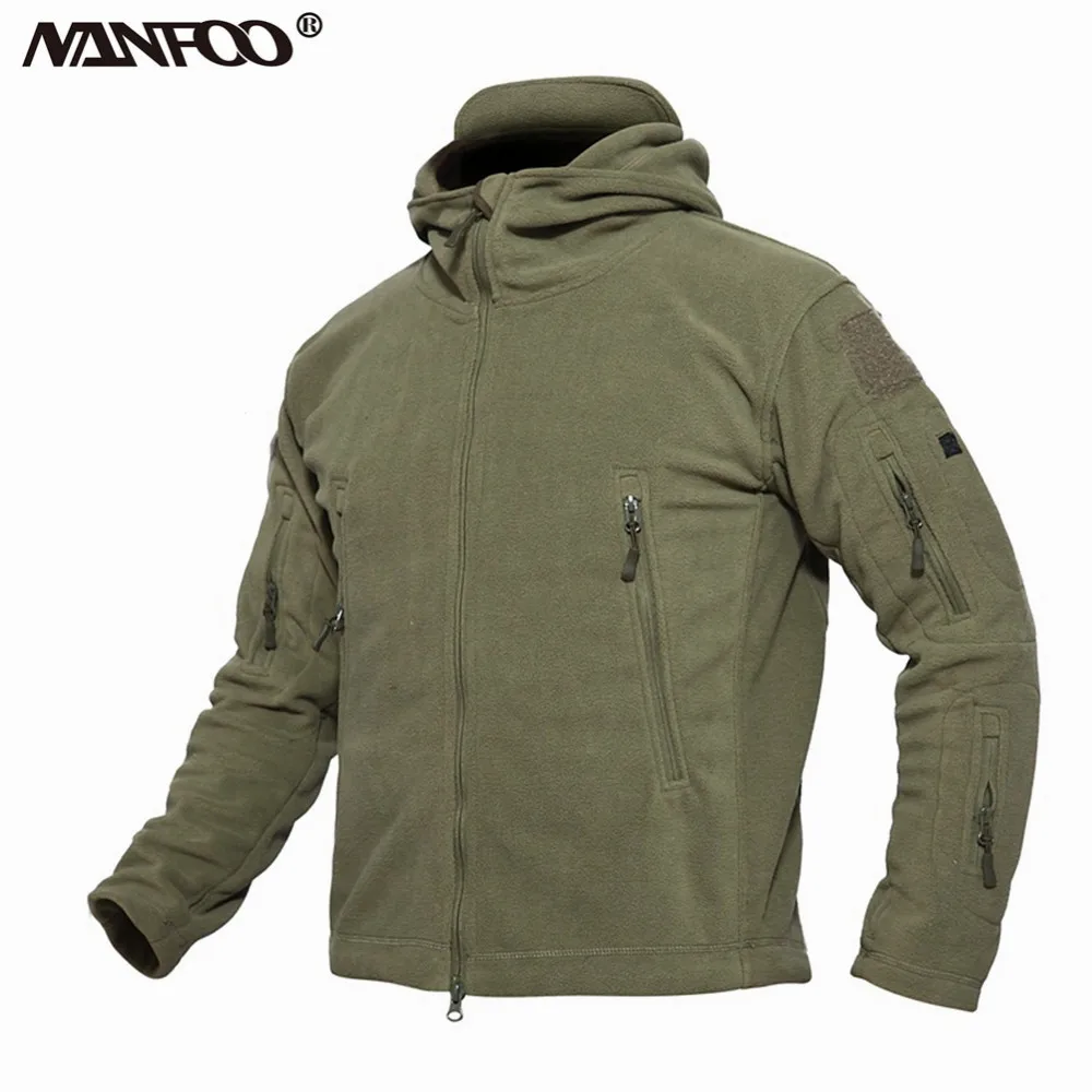 Hotselling Men's Polar Fleece Jacket Coat For Autumn Keeping Warm Hoodie Jacket Thickened Soft Shell Inner Lining Assault Suit