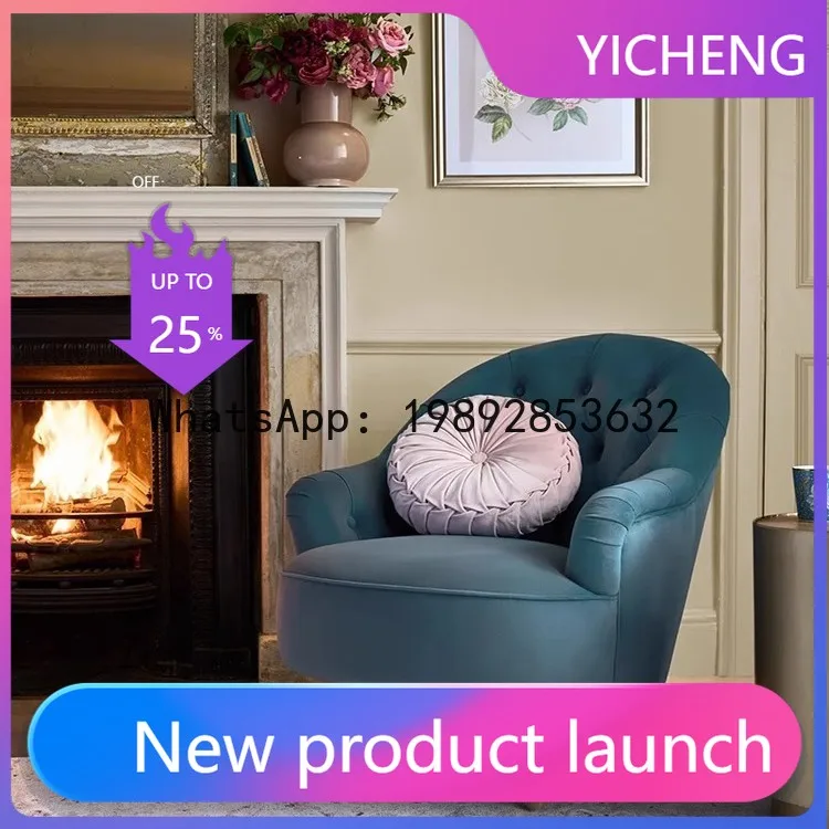 

Hys linen fabric pull-button single recliner - luxury accent chair for small living rooms and balconies