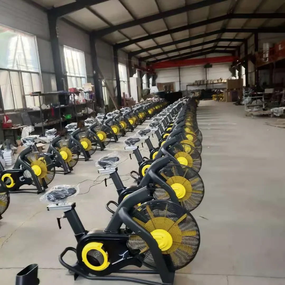 ขี่จักรยานยิมฟิตเนสอุปกรณ์ออกกําลังกายใหม่สุขภาพในร่ม Air Bike Commercial Airbike