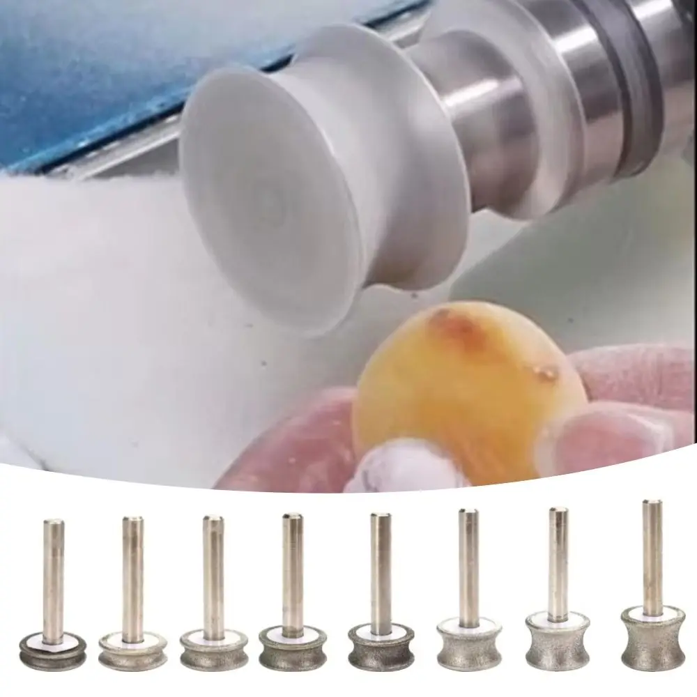 Concave Diamond Abrasive Grinding Wheel Glass Round Burr Drill Bits 2mm-12mm for Bracelet Ring Jade Carving Polishing