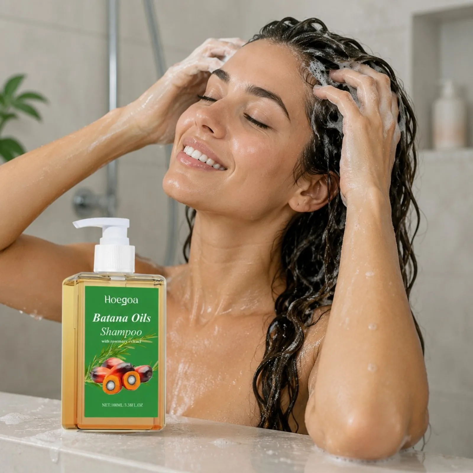 Batana Hair Shampoo Repair Nourishing Scalp Deep Clean Shampoo with Rosemary Extract Strengthens Hair Shiny Shampoo Hair Care