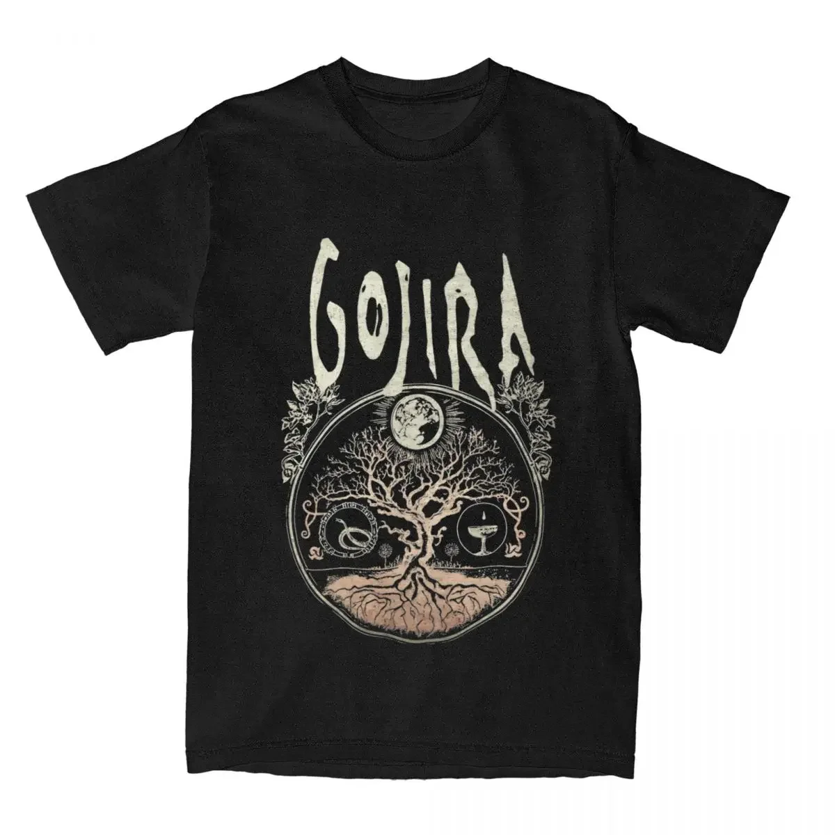 Men Gojiras Rock  Band T Shirt Pure Cotton Clothing Vintage Short Sleeve O Neck Tees Plus Size T-Shirt