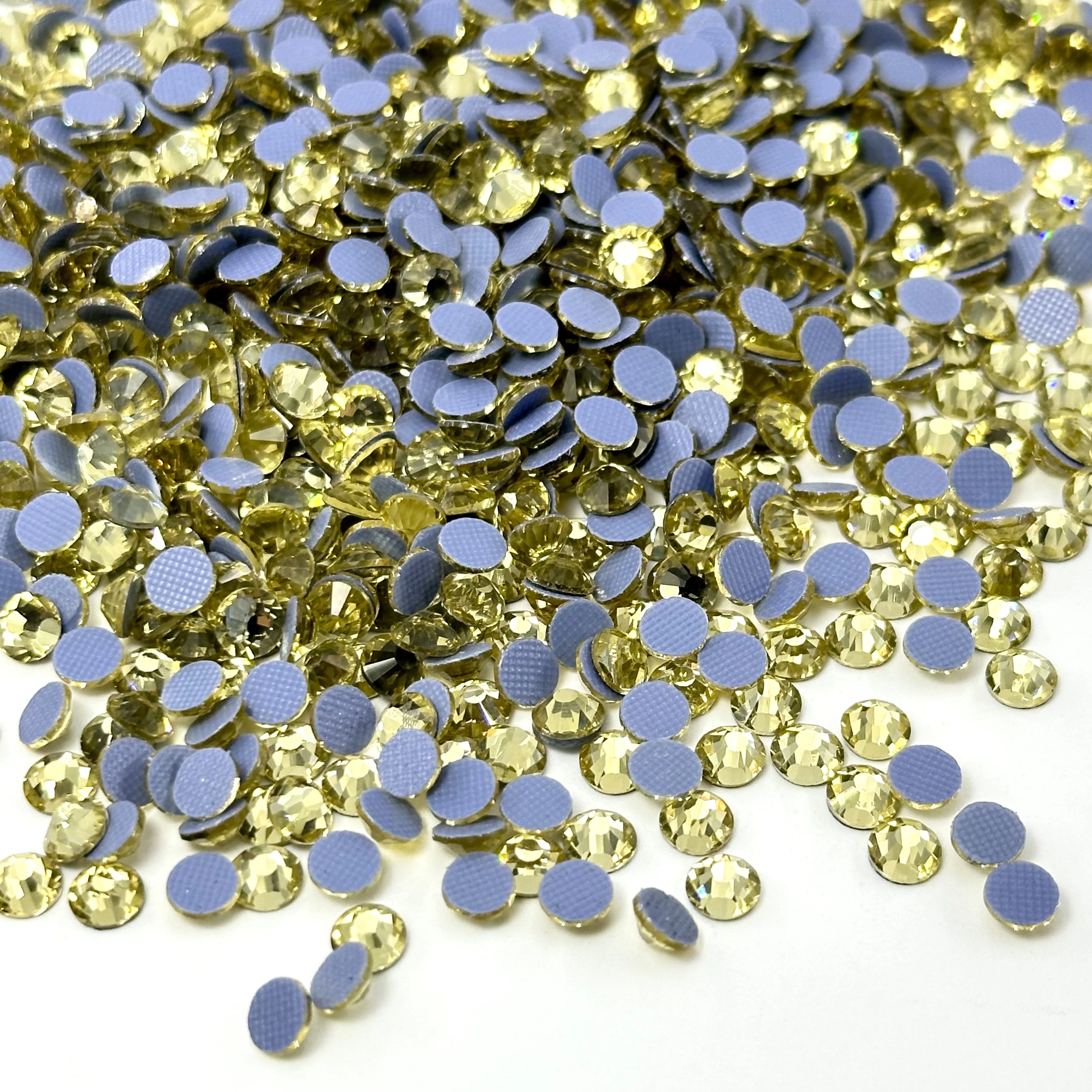 LC All Size Jonquil Top Quality Glass Rhinestones Crystal Hot Fix Flatback Strass Glitter Stones Fabric Clothes Accessories