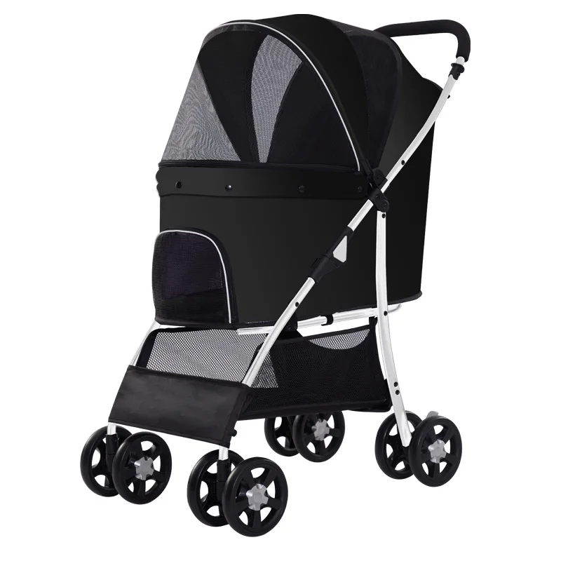 

Lightweight Folding Pet Cart Cat Dog Four Wheel Cart Pet Out Hand Teddy