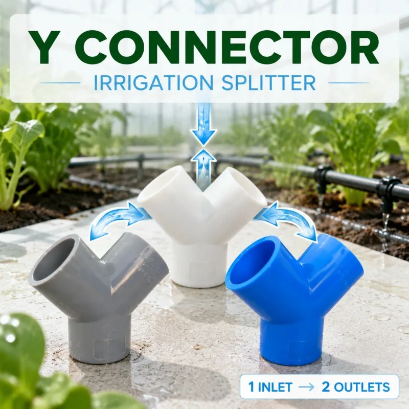 20/25/32mm PVC Pipe y type tee connector 3-Way Quick Ventilation Tube Joint for Aquarium   Irrigation Plastic Water Pipe Fitting