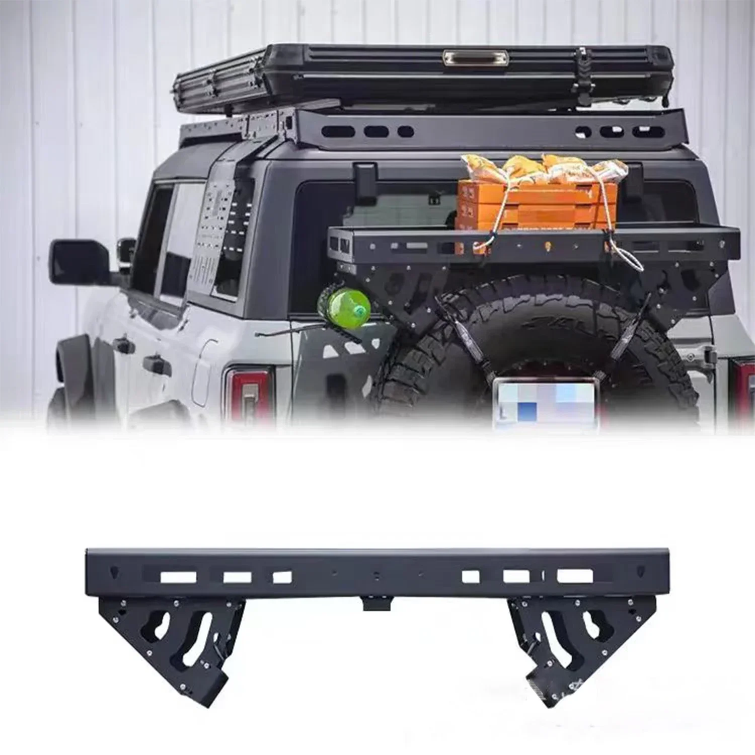 

For Jeep Wrangler JK 2007-2017 & JL 2018+ (JL1310) Spare Tire Storage Rack Tray Compatible with 35" Under Tires LANTSUN