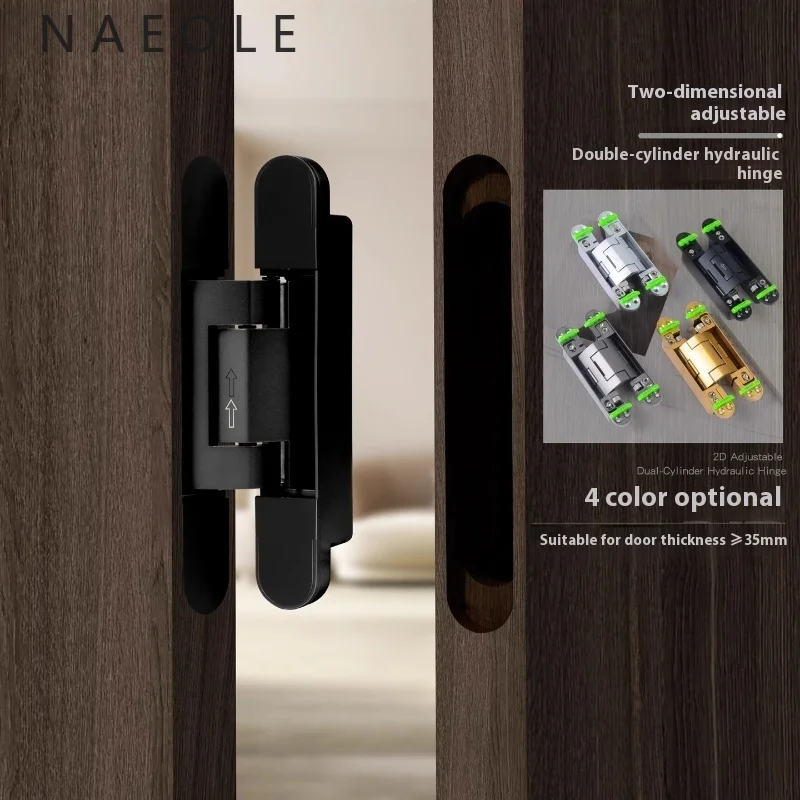 

Невидимая дверная петля, гидравлический буфер, демпфирующий бесшумный 3D регулируемый крестовый шарнир, набор скрытых дверей, автоматическое закрытие, подарочный слой