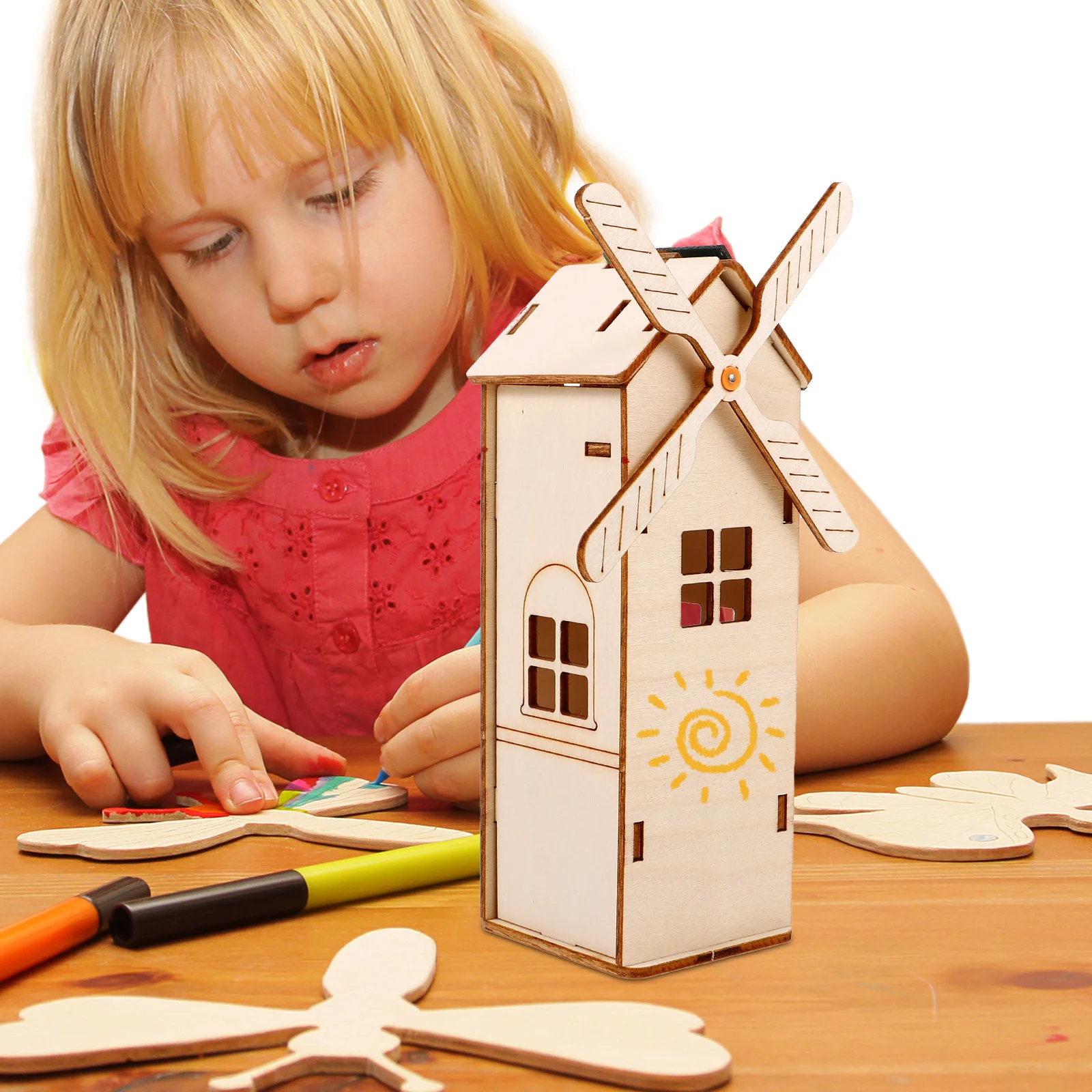 

Diy Solar Windmill Science Kit Wooden Educational Toy For Children Solar Powered Experiment Projects