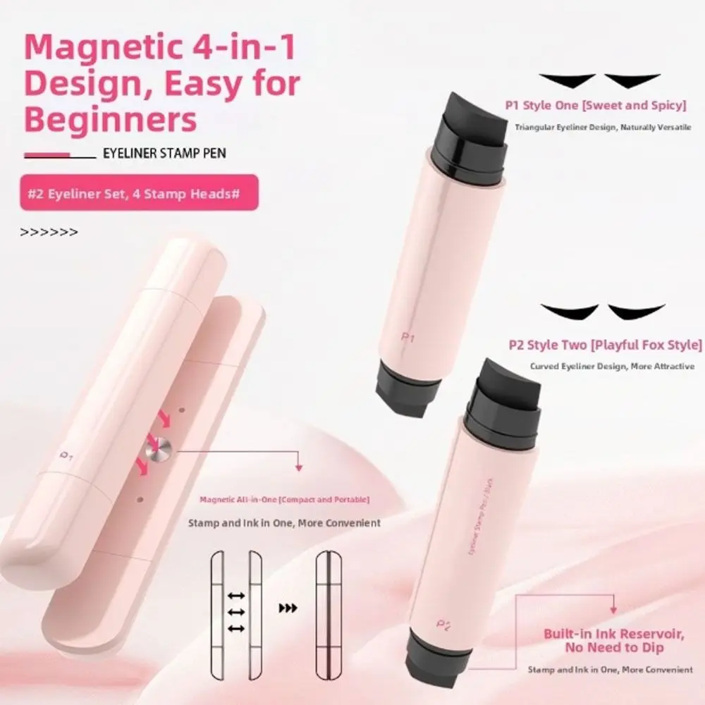 Nieuwe waterdichte eyeliner-stempel Sneldrogende, langdurige eyeliner-stempel Gemakkelijk te gebruiken Draaibare eyeliner-stempelpen