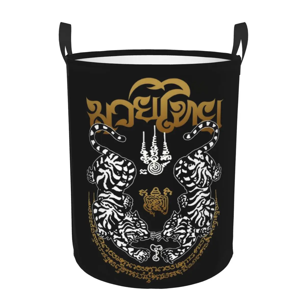 

Изготовленная на заказ корзина для белья MMA Tattoo Muay Thai Tigers, большая корзина для хранения одежды, органайзер для хранения игрушек Art of Eight Limbs для детей