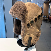 Winter Thickened and Fleece Earmuffs for Men and Women Thickened and Warm Riding Skiing Bomber Hats