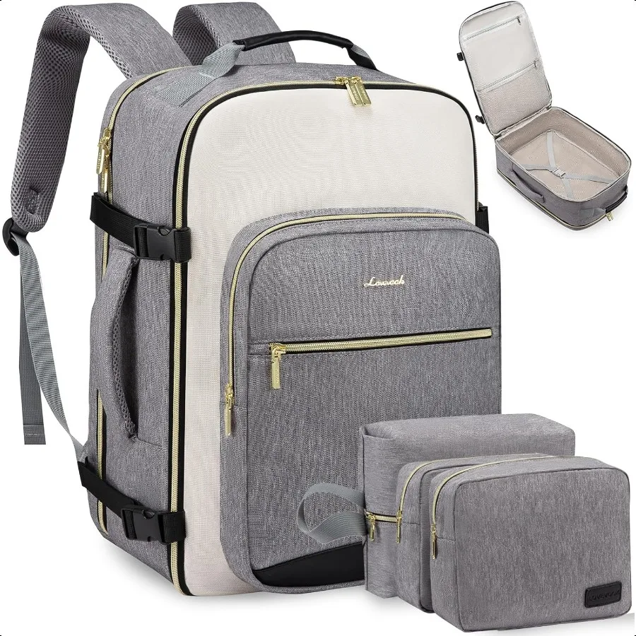 

Large Travel Backpack for Women Men Carry on Backpack Airline Appd TSA Personal Item Travel Bag fits 17 Laptop 40L Waterproof T