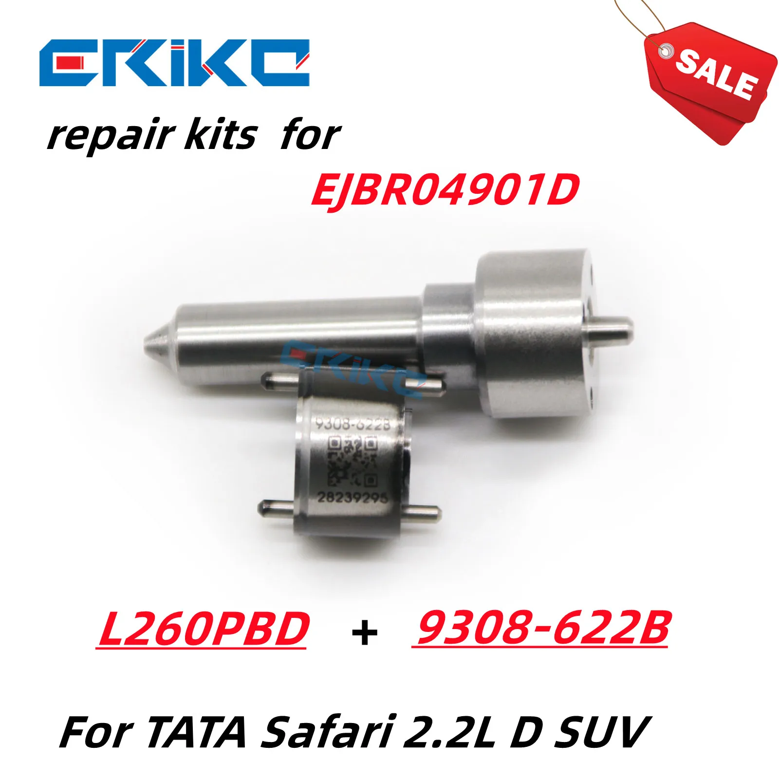 EJBR04901D for TATA Safari 2.2L D SUV Diesel Common Rail Injector EJB R04901D Repair Kits L260PBD Nozzle 9308-622B Valve