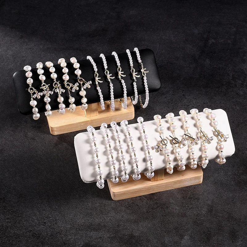 

Wooden Watch Display Stand, T-Bar Bracelet Holder Jewelry Organizer Holder Removable Bangle Pendants Anklet Tower Rack for Home