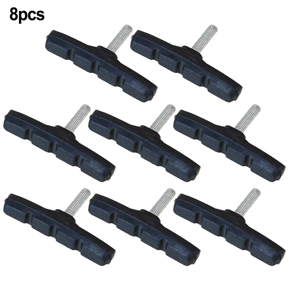 4/8pcs MTB Road Cycles Bike Brakes Pads 70mm T Blocks Bicycle V-Brake Shoes Brake System Bracket Threadless Post Blocks Shoes