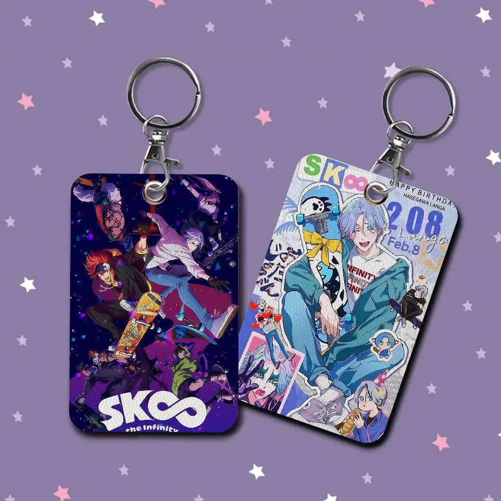 S-SK8S the Infinity CARTOON Style PU Access Card Holder with Keychain - Executive Protection for Bank card,Subway, Bus Card case