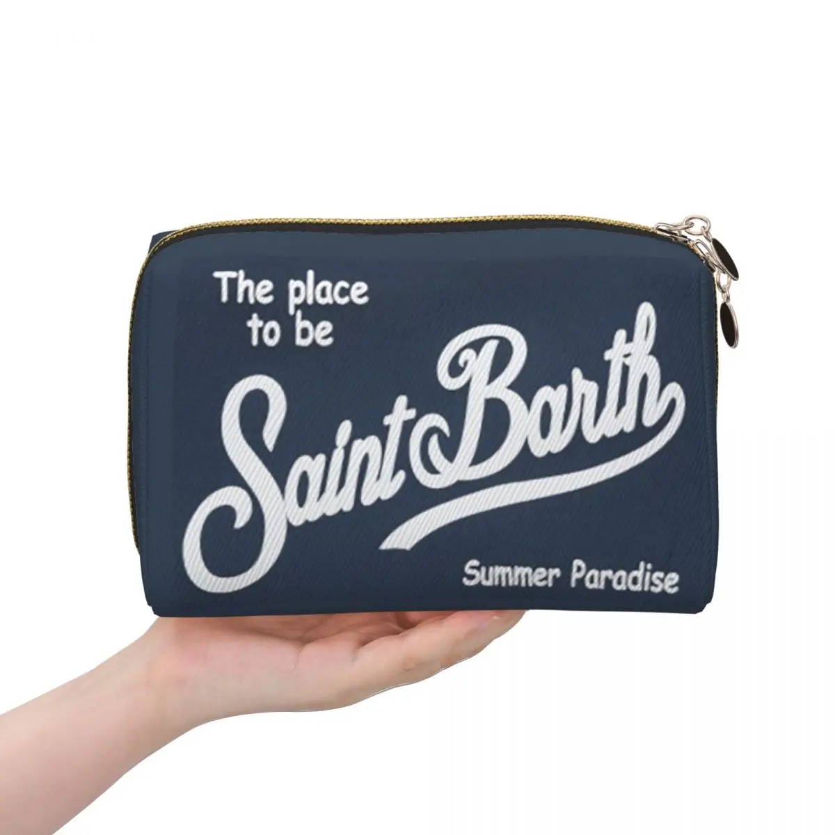 Saint Barth Women Cosmetic Bag Travel Makeup Organizer Pouch Toiletry Storage Dopp Kit Case