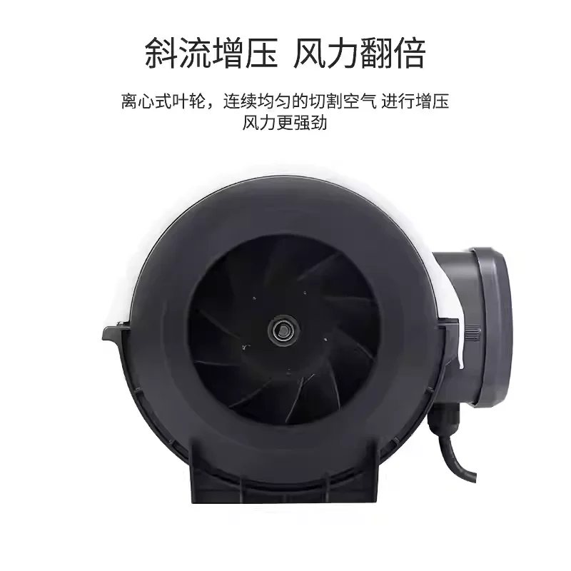 4/6 Inch Inline Duct Fan Mixed Flow Ventilation System CE Certified for Home Garage Kitchen Bathroom Exhaust Ventilation