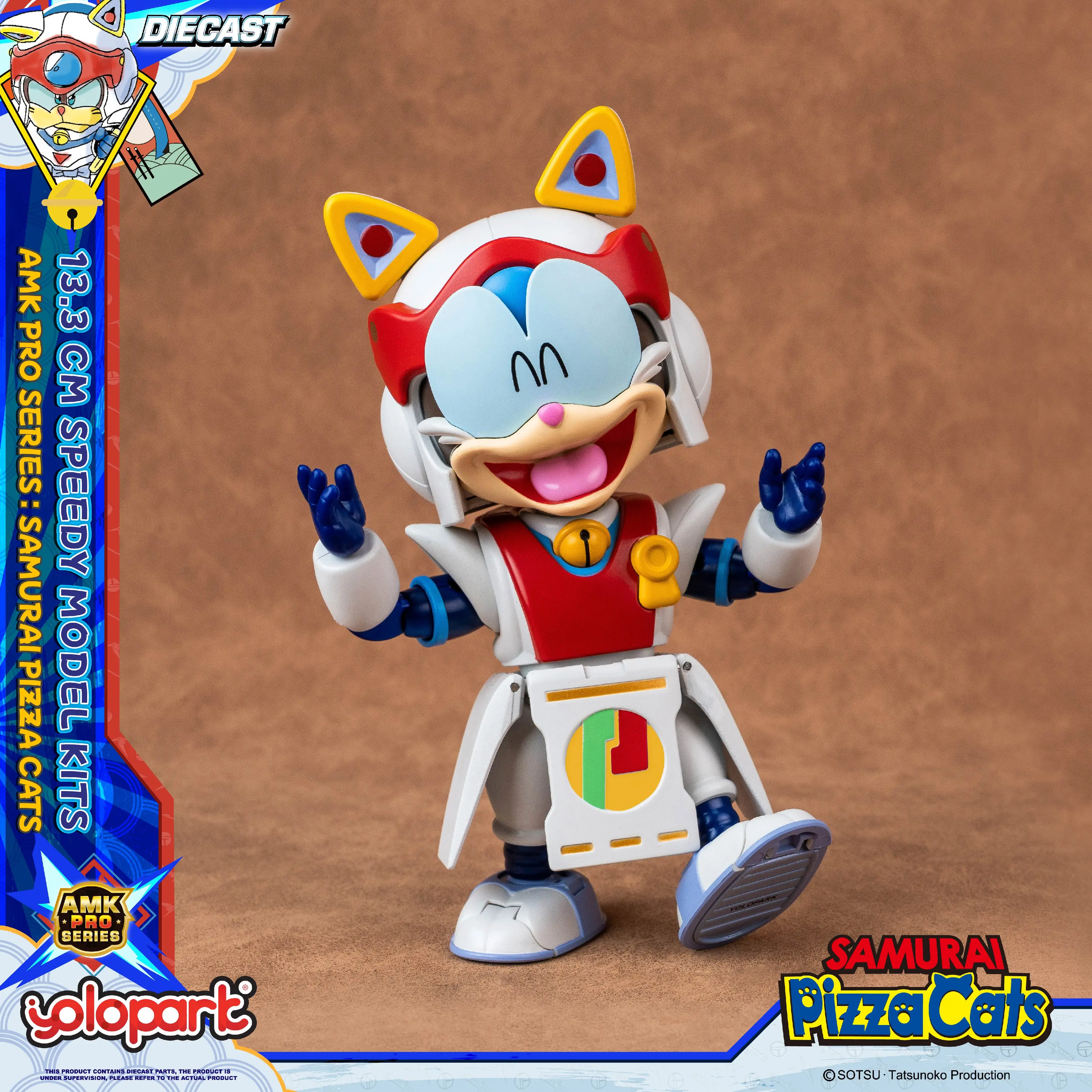 YOLOPARK 13.3cm Samurai Pizza Cats AMK PRO Series Speedy Model Kit