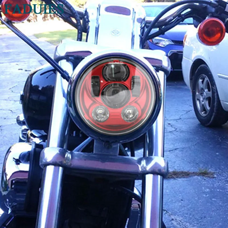 5-3/4 5.75 بوصة LED المصباح ل هارلي دينا ستريت بوب سوبر واسعة الإنزلاق منخفضة رايدر ليلة قضيب قطار سوفتيل سبورتستر الحديد 883 #4
