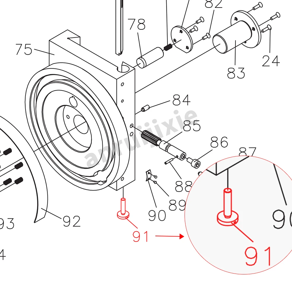 Gib Adjusting Screw for SIEG SX3-091-077&JET JMD-3&BusyBee CX611&Grizzly G0619 Mill Drill Machines Spares