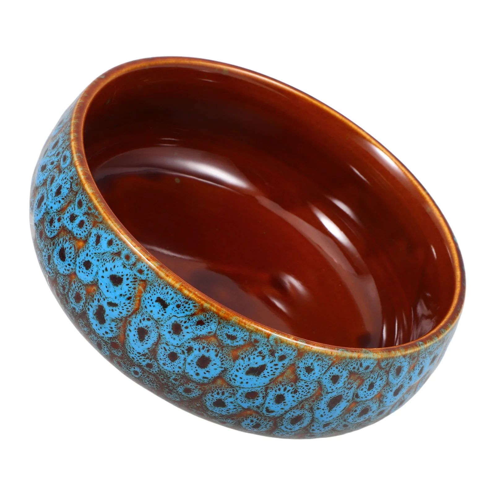 

Round Ceramic Water Lily Planter Bowl for Hydroponics No Drainage Hole Lotus Flower Pot Indoor Gardening Succulent Plant