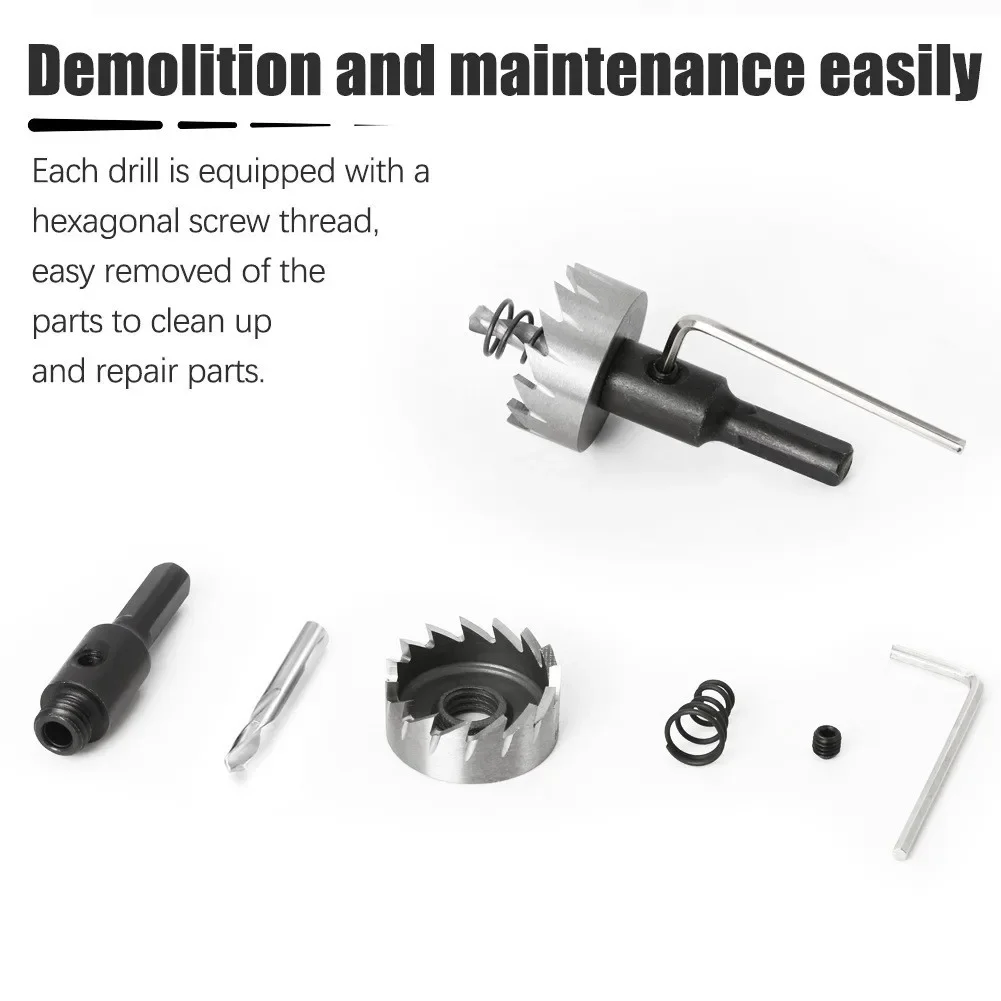 HSS Drill Bit Hole Saw Cutter Bi-Metal for Aluminum Iron Stainless Steel DIY Wood Cutter HSS Hole Saw Kit