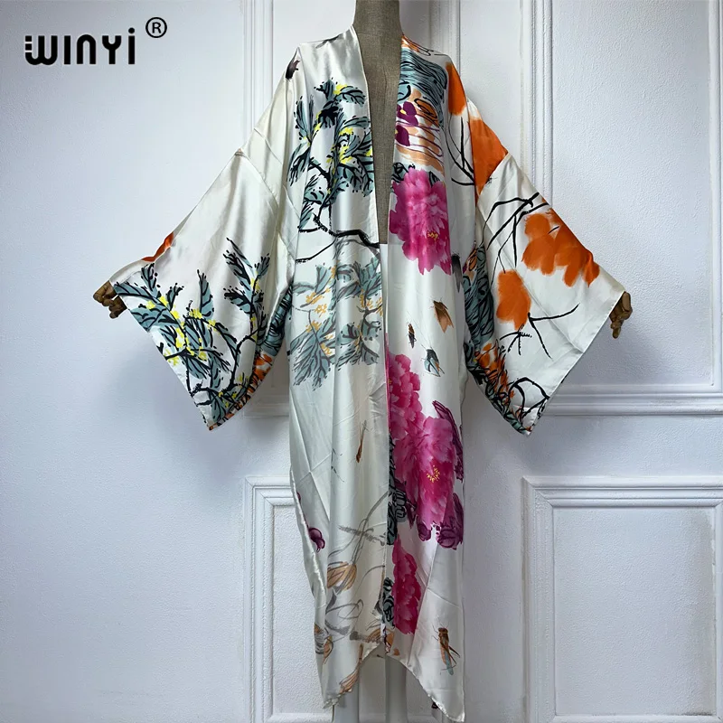 WINYI kimono afryka nowa sukienka z nadrukiem kostiumy kąpielowe elegancki kardigan seksowne wakacyjne stroje plażowe dla kobiet stroje kąpielowe