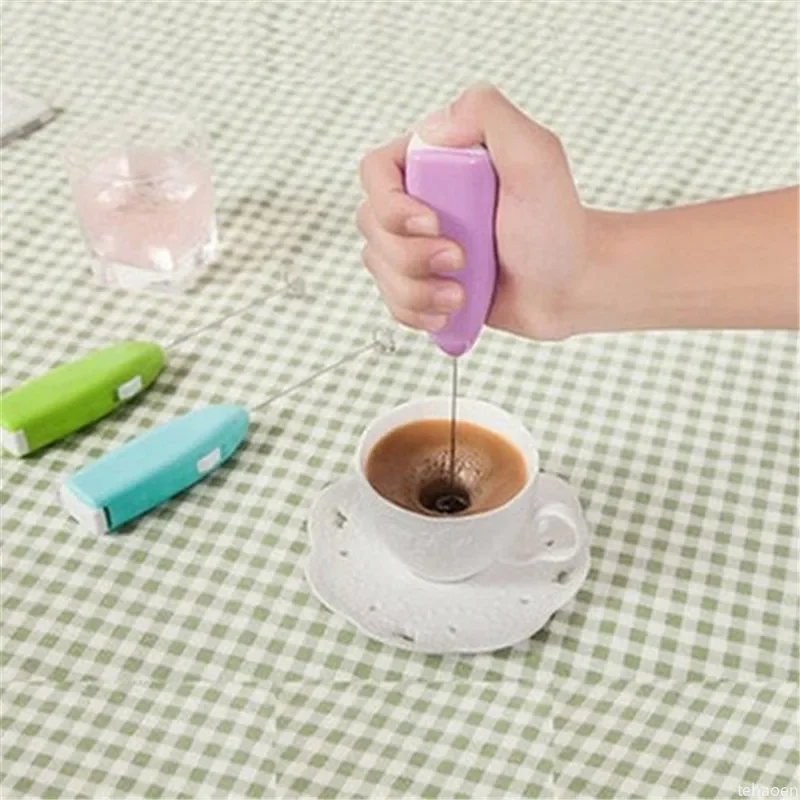 Elektrischer Schneebesen, Milchaufschäumer, Schneebesen, Mixer, Hand für Kaffee, Cappuccino, Milchkännchen, schaumige Mischung, Schneebesen, Schneebesen