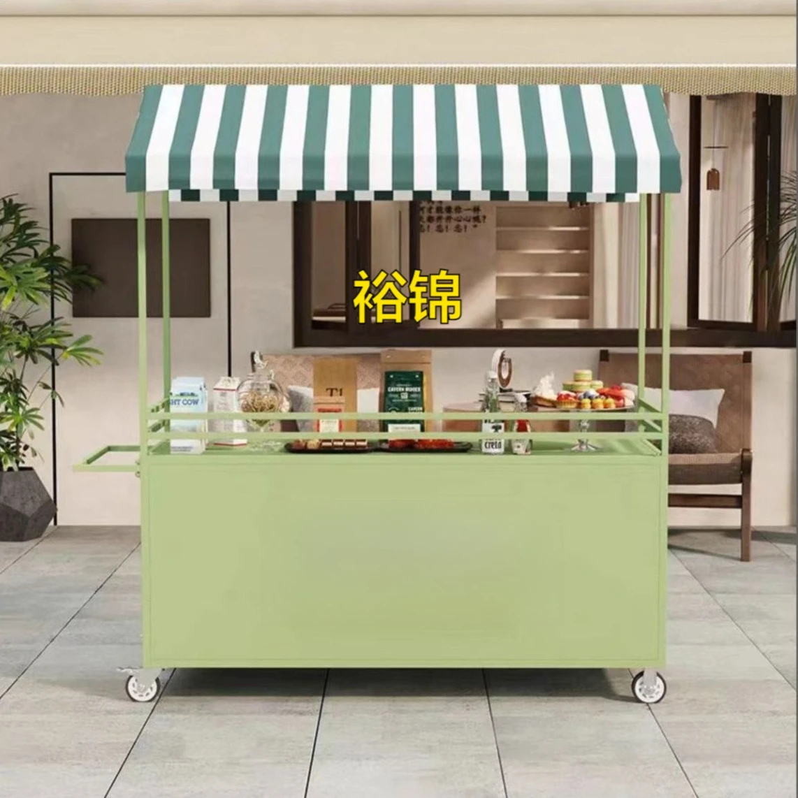 LH stall trolley wrought iron flower car night market promotion outdoor snacks mobile booth