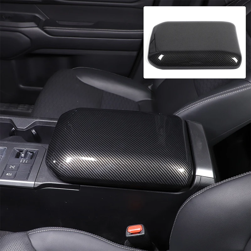 For Toyota Land Cruiser 250 Prado LC250 2024 2025 ABS Carbon fiber Center Console Armrest Box Cover Pad Anti-Scratch Accessories 3
