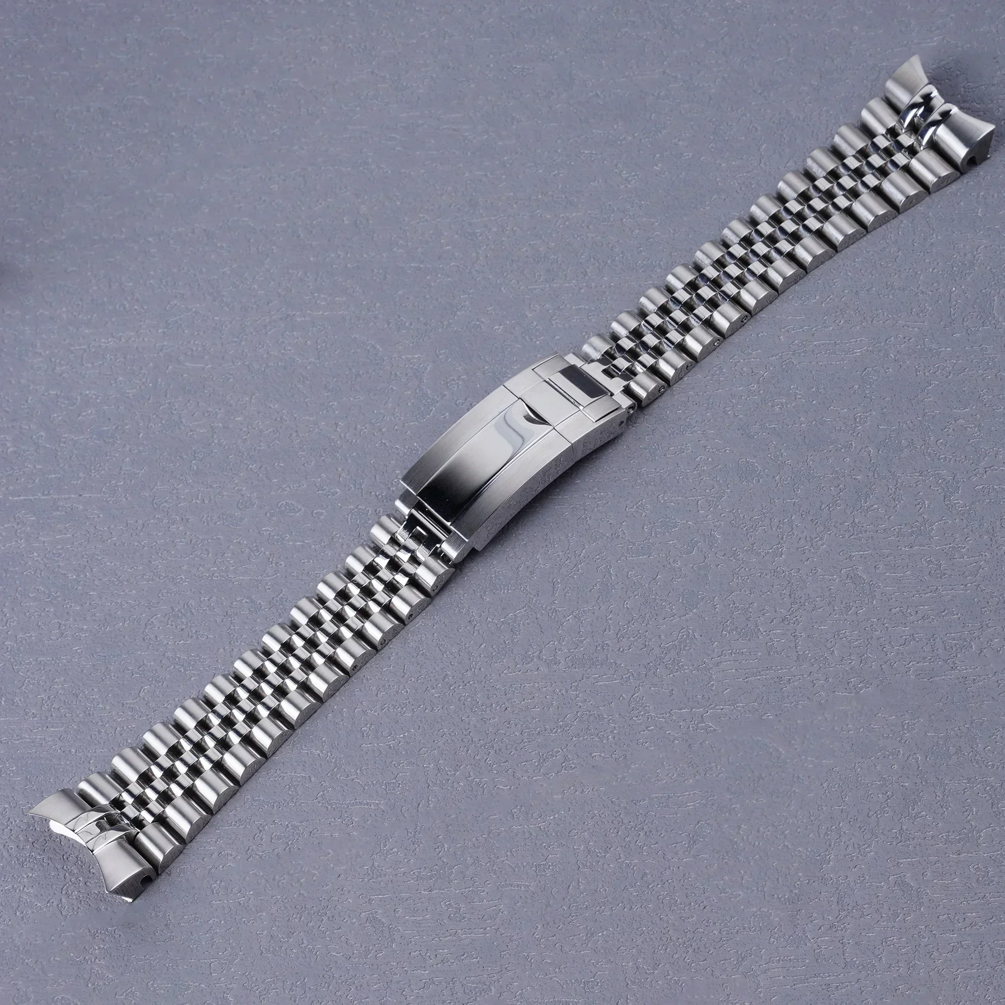 

22mm 316L Steel Solid Curved End Screw Links With Oyster Clasp Jubilee Bracelet Watch Band Strap For Seiko 5 SRPD51 53 55 57 65