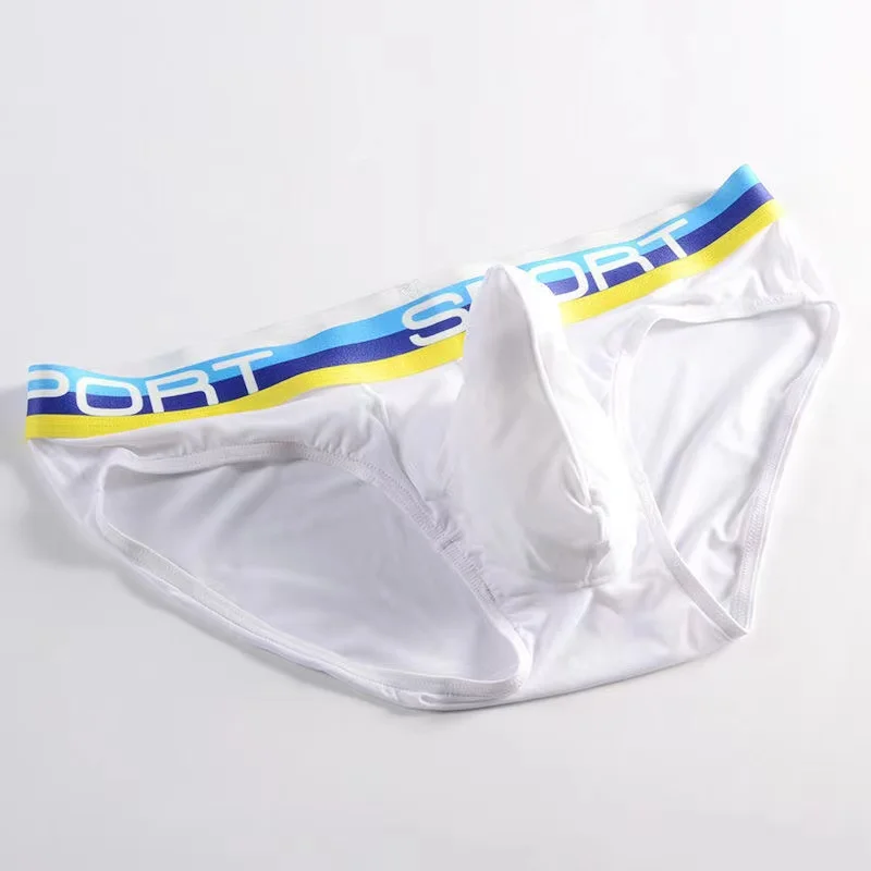 Men\'s Sexy Underwear Briefs U Convex Big Penis Pouch Male Slips Panties Breathable Low Rise Net Hollow Underpants Bikini Cuecas