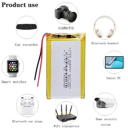 SD504065 3.7V rechargeable battery pack 1500mAh ,rechargeable li ion polymer battery
