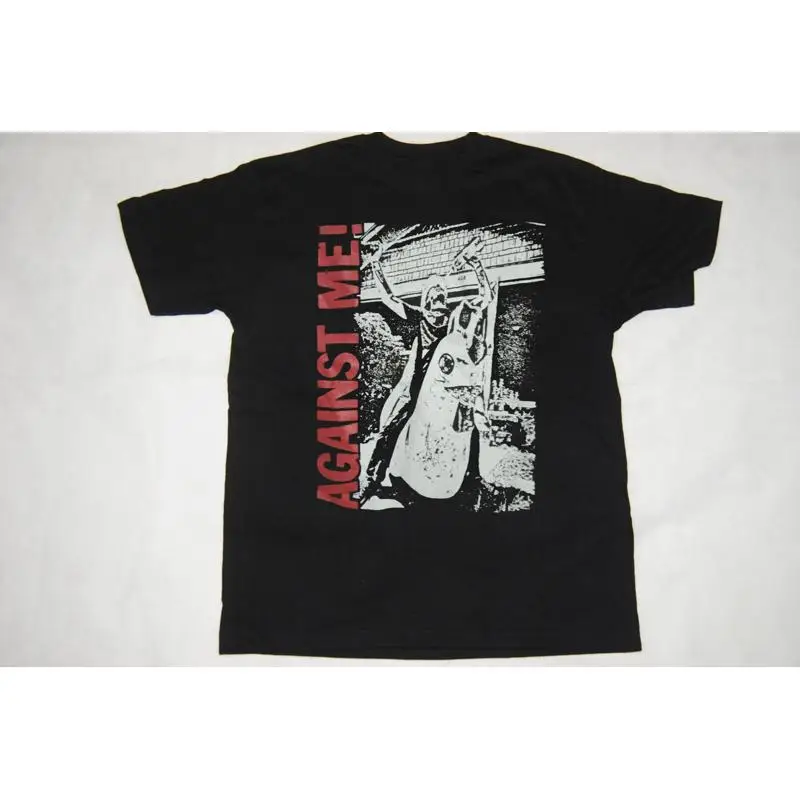 

Черная хлопковая футболка Against Me Band For Family