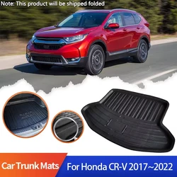 Car Trunk Mats for Honda CR-V CRV 5th Gen 2017 2018 2019 2020 2021 2022 Rear Boot Cargo Liner Trunk Mat Floor Tray Luggage Pad