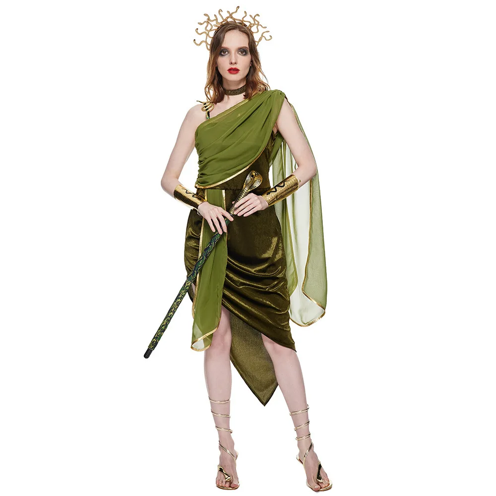 

Adult Medusa Costume Halloween New Style Performance Party Outfit Cosplay Elegant Women's Ensemble Summer Collection