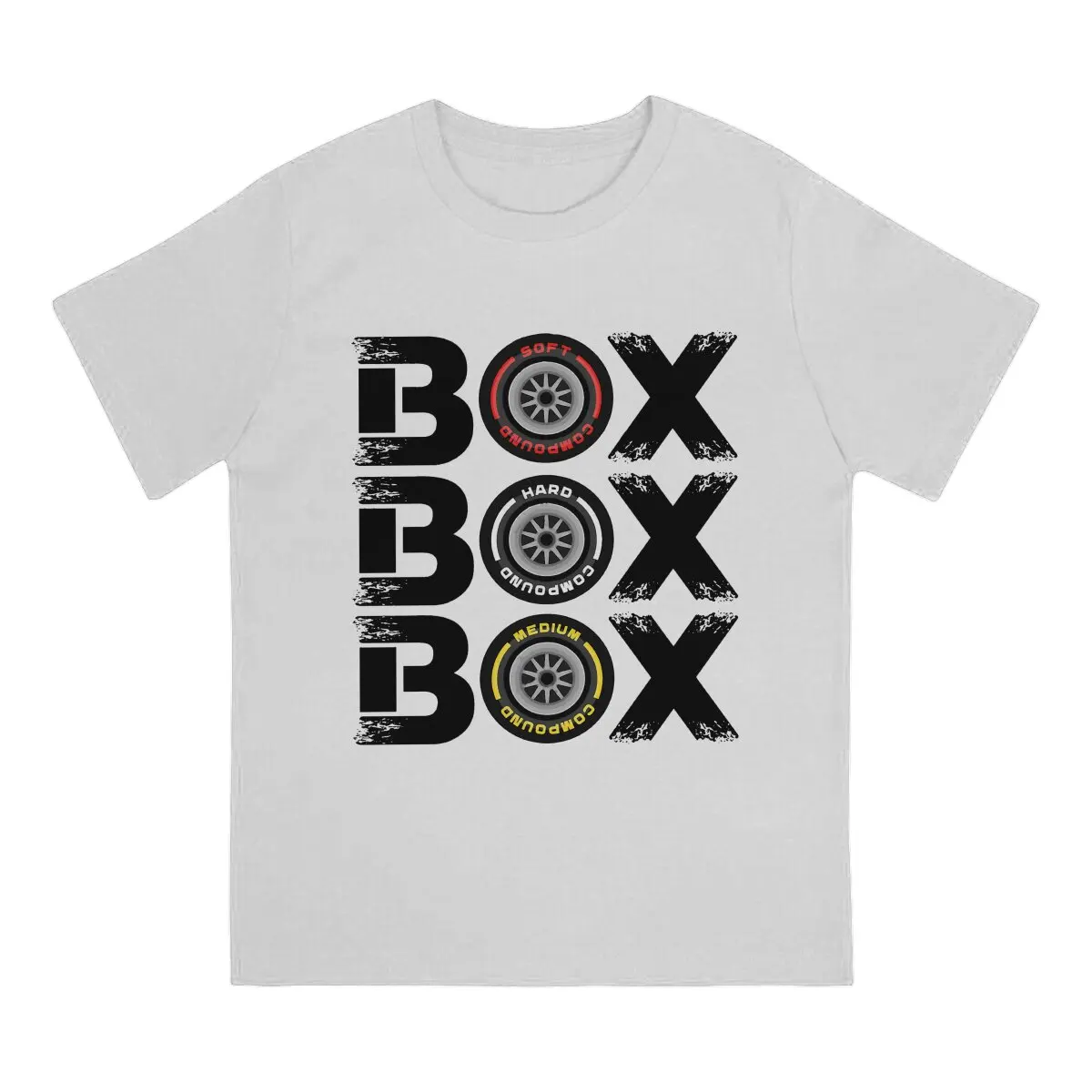 Box Box Box F1 Tyre Compound F1 Formula 1 T Shirt Graphic Crewneck TShirt Polyester Short Sleeve