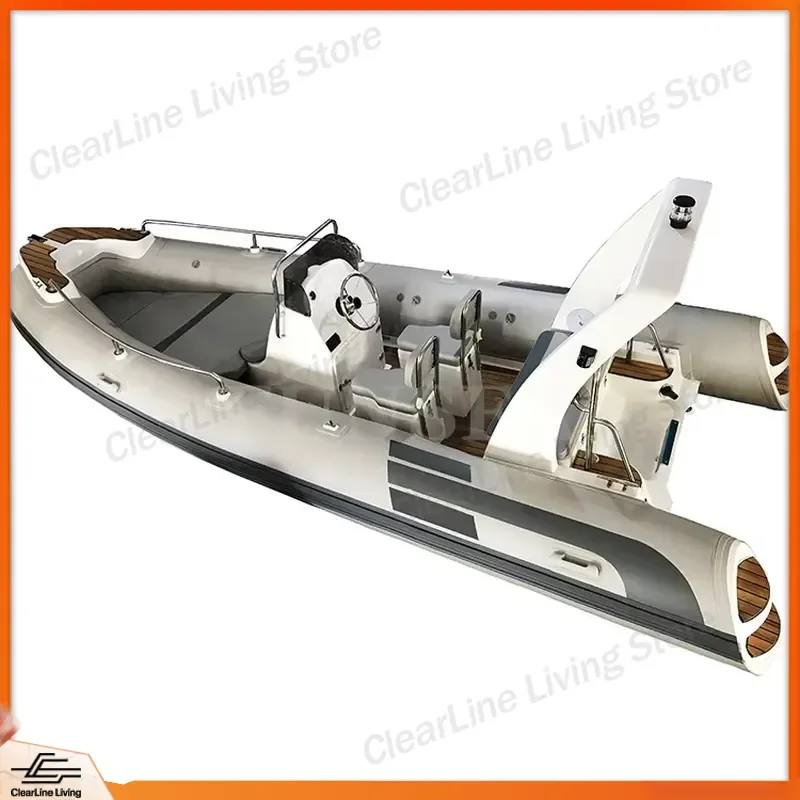 17ft 5.2m Fiberglass Speed Boat Aluminum Hull Jet Drive Luxury Yacht Small Fishing Boat High Quality Racing Vessel