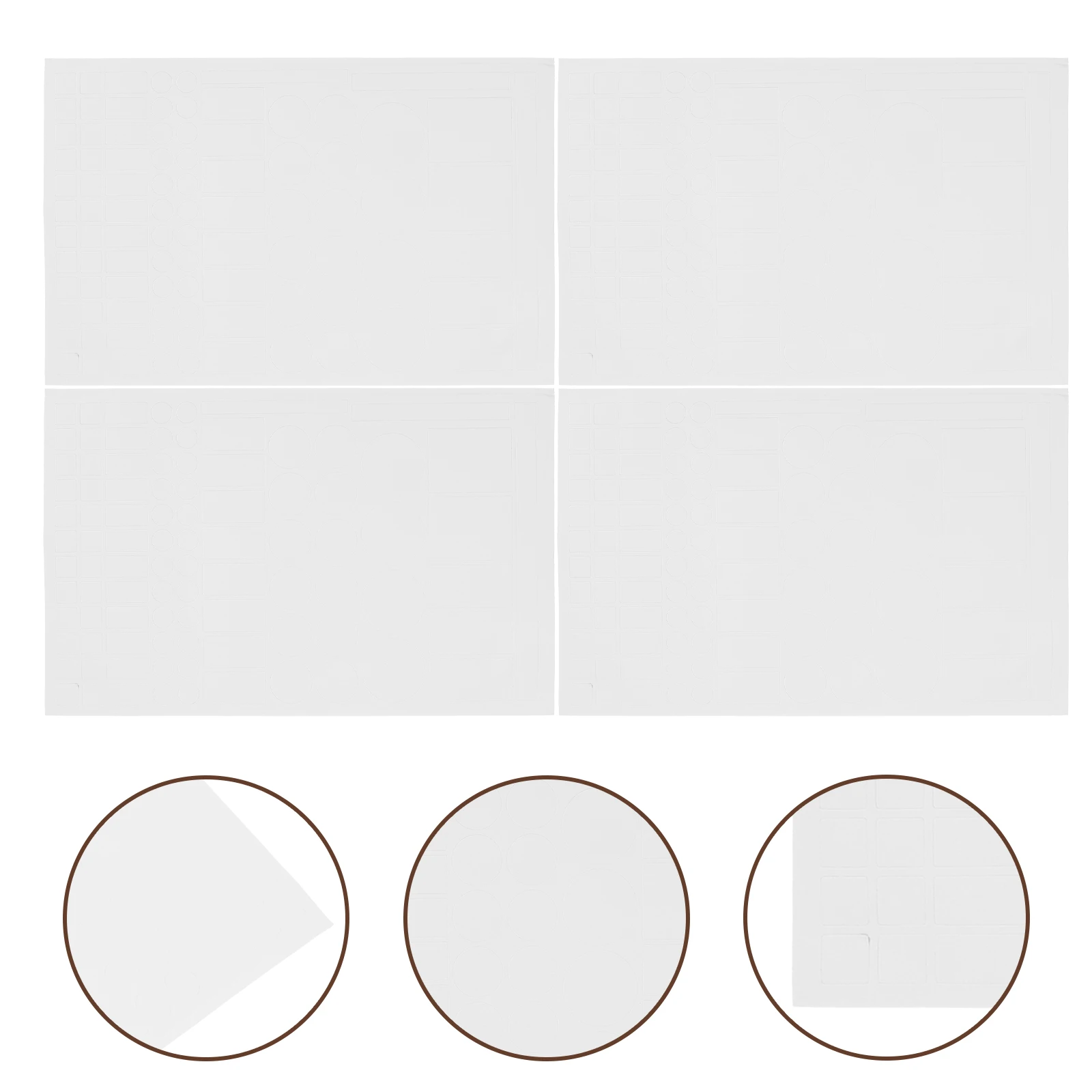 

4 Sheets Blackout Sticker Stickers Light Blocking for Electronics LED Dimming Cover