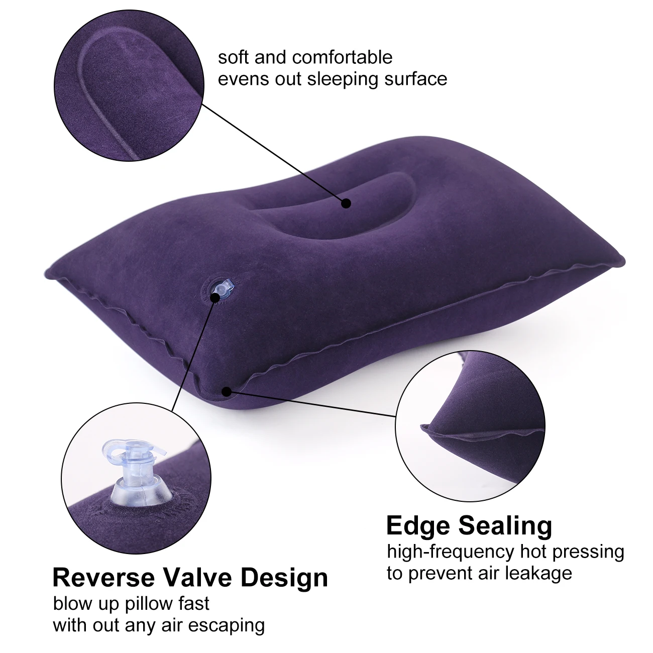 Oreiller carré gonflable 2 piè - Pillow Insert 18X18 avis et prix