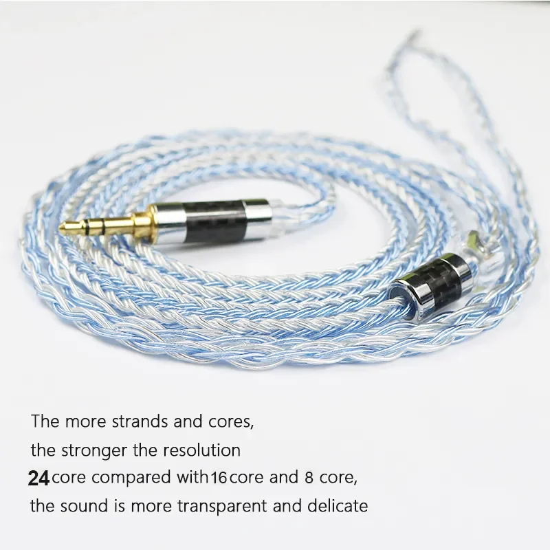 24 Core Cable Sennheiser Cable High-purity OCC Silver Plated Earphone Upgrade Cable Sennheiser Cable for IE100pro IE500pro IE400