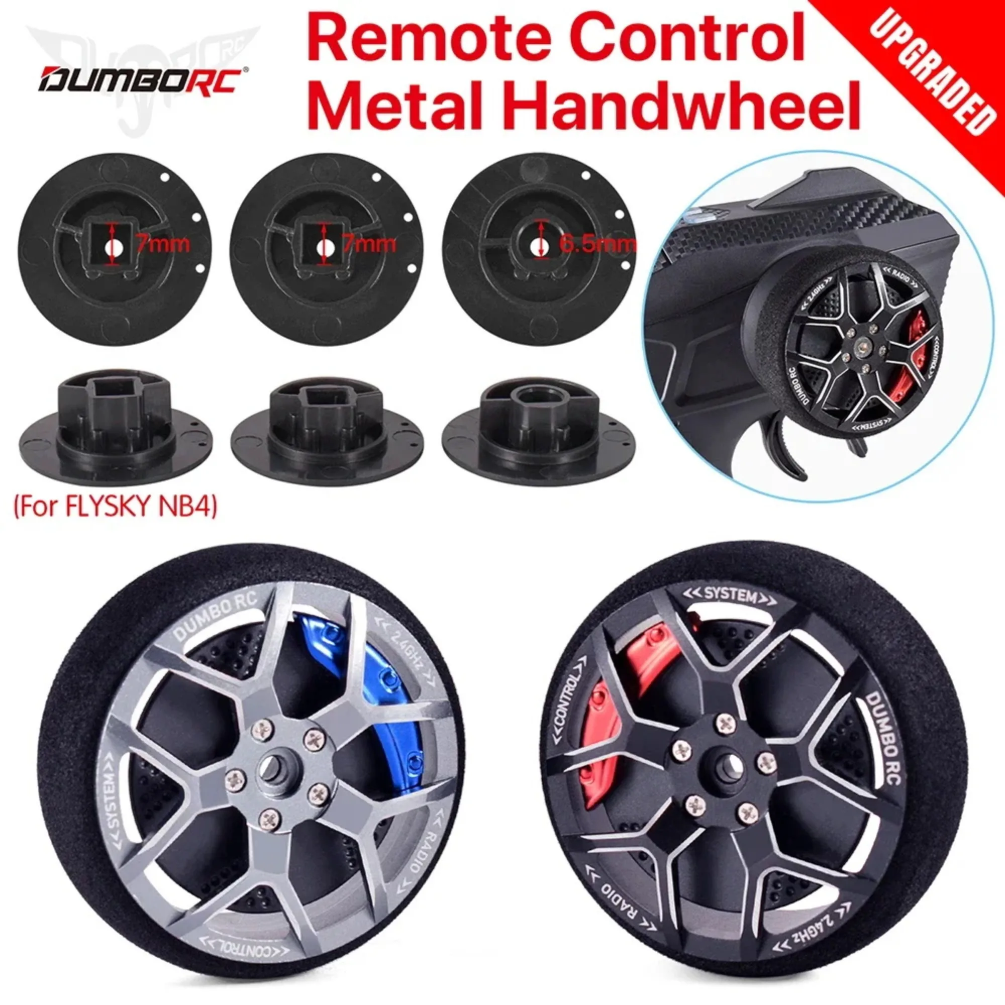 DUMBORC DDF-350 RC Remote Control pemancar logam roda kemudi tangan dengan busa untuk X6PM Flysky Nobel NB4 X10P Aksesori