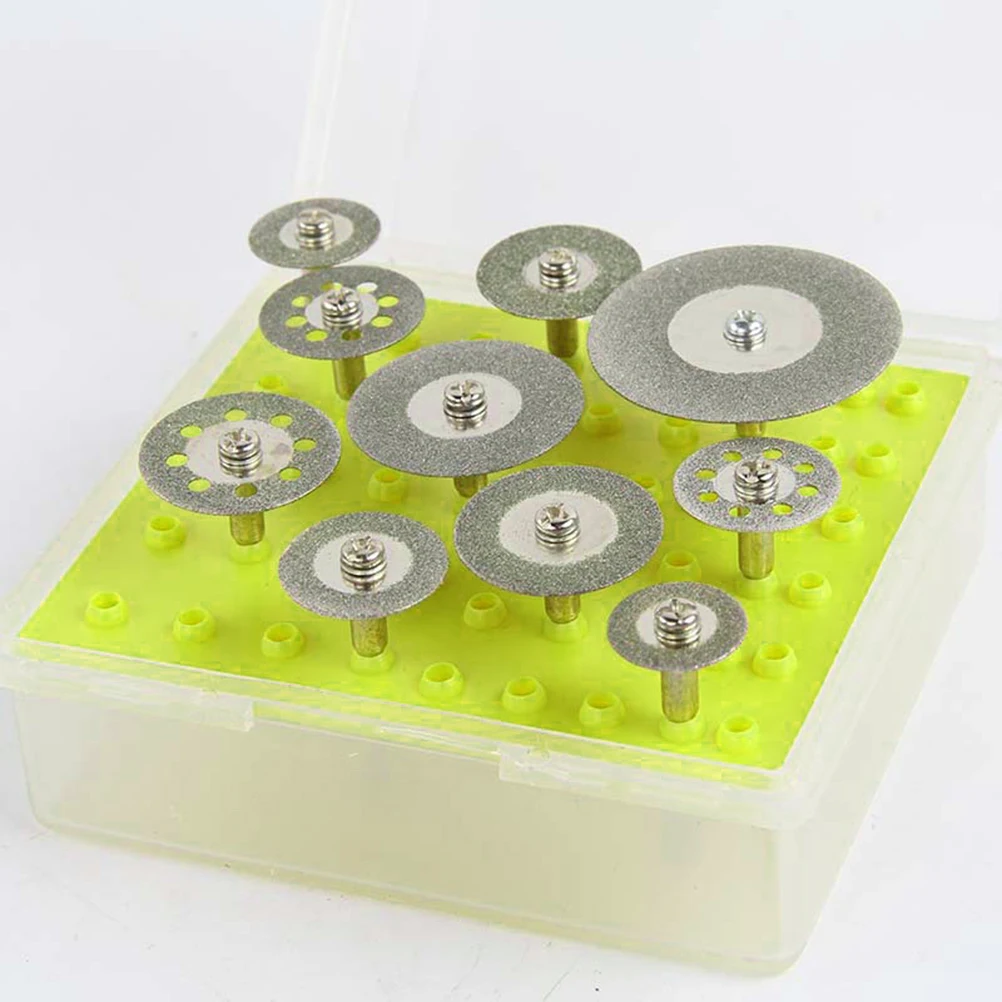 

10 Diamond Cutting Discs 0.8mm Thickness for Grinder Wheel Beeswax Grinding Jewelers Tools Mini Circular Blades