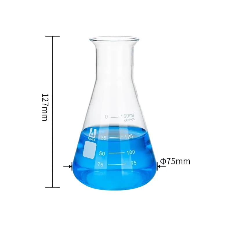 Треугольная колба из утолщенного стекла