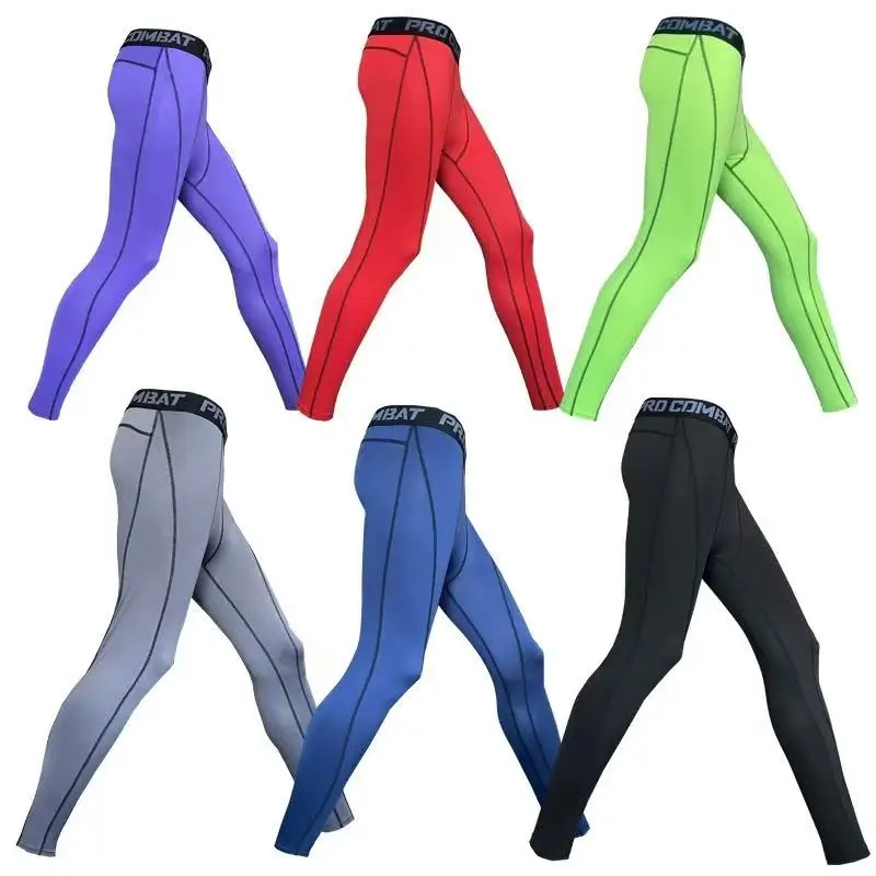 

New Gym Mens Fitness Running Sport Pants Athletics Tight Leggings Joggings Skinny Yoga Compression Trousers Sweatpants Dry Fit